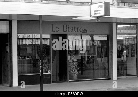 Restaurant Le Bistro, Le Bistro aussi les vignobles. Janvier 1975 75-00317-006 Banque D'Images