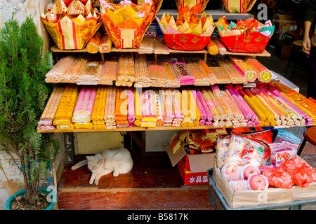 Blocage de la rue, Guangzhou (Canton), Guangdong, China, Asia Banque D'Images