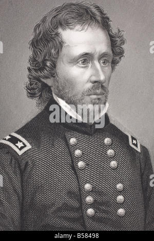 John Charles Fremont, 1813 - 1890. Explorateur américain et général dans la guerre de Sécession américaine. Banque D'Images