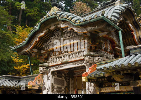 Hall principal, Tosho-gu Temple, Nikko, Honshu central (Chubu), le Japon, l'Asie Banque D'Images