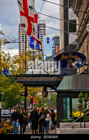 Le Ritz Carlton Hotel de la rue Sherbrooke, Montréal Banque D'Images