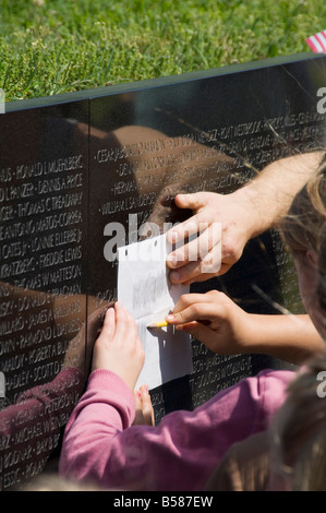 Vietnam Veterans Memorial Wall, Washington (District de Columbia), États-Unis d'Amérique, Amérique du Nord Banque D'Images