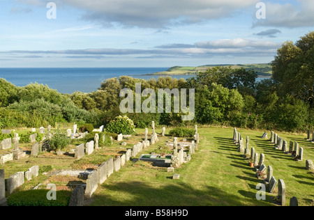 Eglise paroissiale St Mawnan, Mawnan, Falmouth, England UK. Construit 1231. Banque D'Images