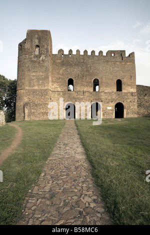 Le Palais d'Iyasu I, à l'intérieur de l'enceinte Royale, Fasil Ghebbi, site du patrimoine mondial de l'UNESCO à Gondar, Éthiopie, Afrique Banque D'Images