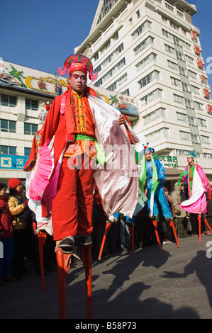 Échassiers, Nouvel An Chinois, Festival du printemps, Beijing, Chine Banque D'Images