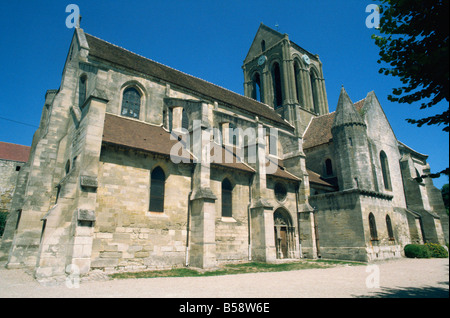 Église peinte par Van Gogh Auvers sur Oise Ile de France Paris France Europe Banque D'Images