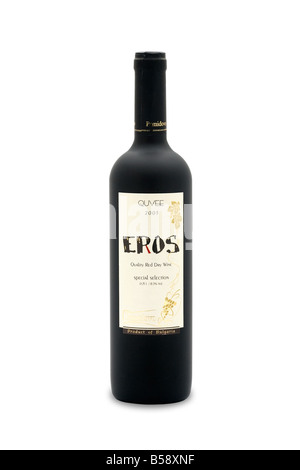 Eros quvee 2003 vin rouge sec sélection spéciale pamidovo Bulgarie Banque D'Images