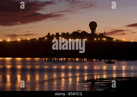 Pillar Point Air Force Station à Half Moon Bay en Californie au crépuscule Banque D'Images