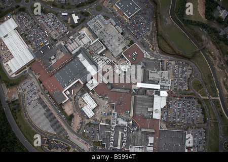 Vue aérienne au sud-ouest de retail park Merry Hill Abraham Darby Brierley Hill Dudley Quarry Bank DY5 England UK Banque D'Images