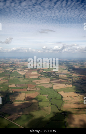 Vue aérienne au nord-est du pays de l'Est Angleterre champs Northamptonshire UK oblique de haut niveau Banque D'Images