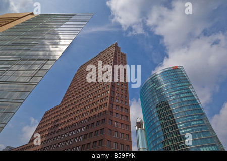 De nouveaux bâtiments modernes de la Potsdamer Platz, Berlin, Germany, Europe Banque D'Images