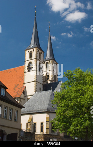 Sur la rivière Neckar, Mauvais Wymphen (Mosbach), Baden-Wurttemberg, Germany, Europe Banque D'Images