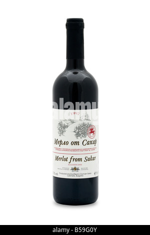 Le merlot de sakar Bulgarie de vin rouge sec Banque D'Images