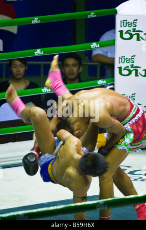 Le Muay Thai - Throw Banque D'Images