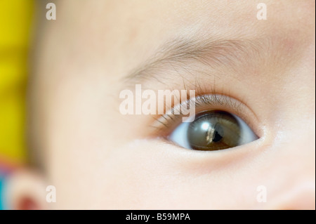 Close-up of baby's eye Banque D'Images