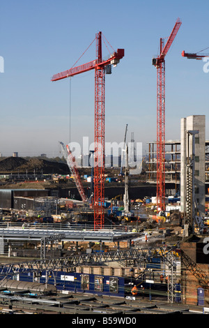 La construction des infrastructures olympiques de 2012 à Londres Plan du Stratford London England uk go Banque D'Images