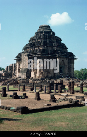 Temple du Soleil de Konarak le Site du patrimoine mondial de l'état d'Orissa en Inde Asie Banque D'Images