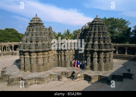 Période Hoysala Temple Somnathpur, près de Mysore, Karnataka, Inde Banque D'Images