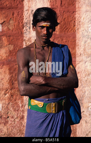 Pilgrim, Madurai, état de Tamil Nadu, Inde Banque D'Images
