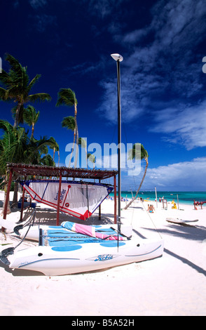 Plage de Playa Bavaro Punta Cana, République dominicaine, Caraïbes Banque D'Images