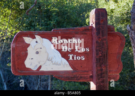 Ranch sign in montagnes de Santa Ynez California USA Banque D'Images