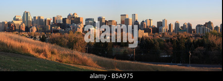 Vue panoramique du centre-ville de Calgary, Alberta Banque D'Images