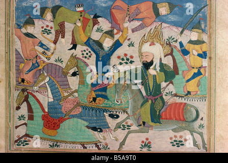 Khawian manuscrit Homo Decorative Arts Museum Téhéran Iran Moyen-orient Banque D'Images