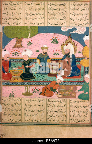 Khawian manuscrit Homo Decorative Arts Museum Téhéran Iran Moyen-orient Banque D'Images