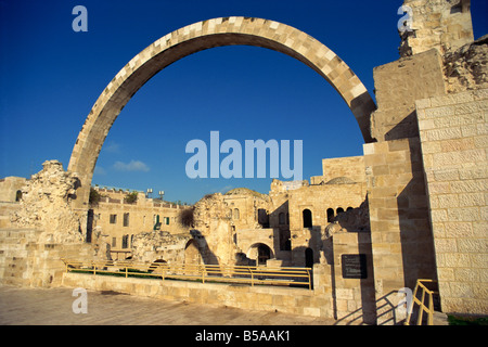 Arc de la synagogue Hurva dans le quartier juif de la vieille ville de Jérusalem, Israël, Moyen Orient Banque D'Images