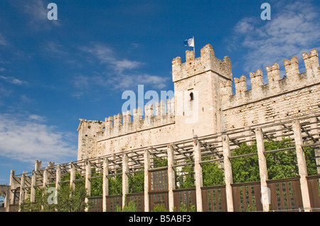 Le Château de Torre del Benaco, Lac de Garde, Vénétie, Italie, Europe Banque D'Images