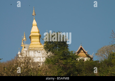 Stupa Phu Si, Luang Prabang, Laos, Indochine, Asie du sud-est Banque D'Images