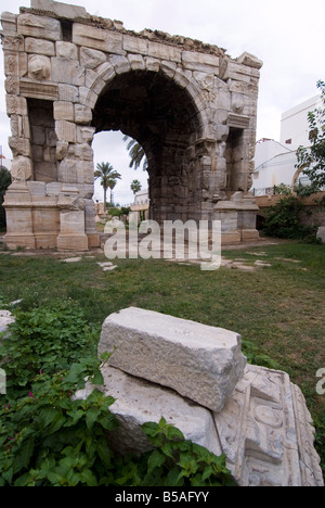 L'Arc de Marc Aurèle, Roman, Tripoli, Libye, Afrique du Nord, Afrique Banque D'Images