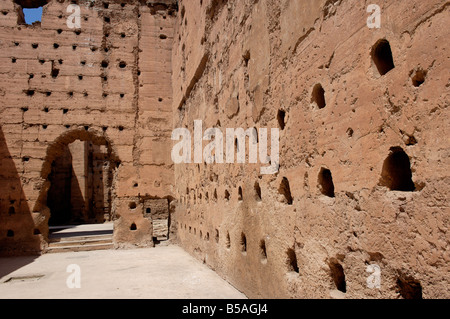 La Badia palace construit par le sultan Ahmed el Mansour dahbi-Ad de la dynastie saadienne, Marrakech, Maroc, Afrique du Nord Banque D'Images