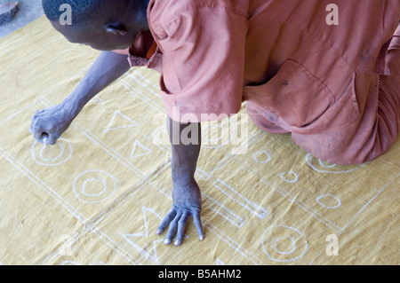 N'Tomo Institute de Bogolan, Ségou, Mali, Afrique Banque D'Images