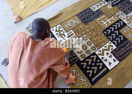 N'Tomo Institute de Bogolan, Ségou, Mali, Afrique Banque D'Images