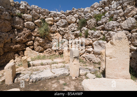 Un temple mégalithique de Ggantija, construit autour de 3000 avant J.-C., UNESCO World Heritage Site, Gozo, Malte, Europe Banque D'Images