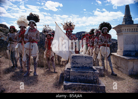 Repéré danseurs Tarahumara Mexique Amérique du Nord Banque D'Images