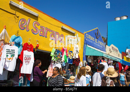 Les magasins, la Ville d'Ensenada, Baja California, Mexique, Amérique du Nord Banque D'Images