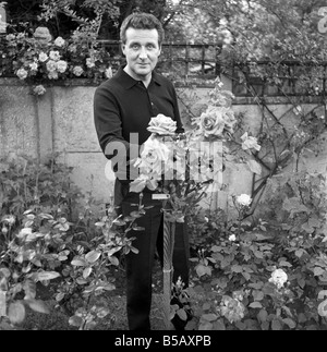 Acteur Patrick McNee vu ici à la maison. 1960 A999-002 Banque D'Images