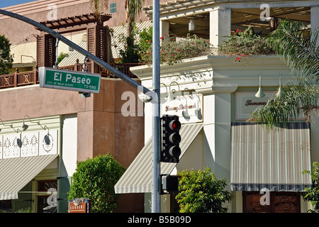 Tommy Bahama, Palm Desert CA ,El Paseo Drive, shopping, boutiques, vêtements, boutiques, bijoutier, restaurant, photo-carte postale Banque D'Images