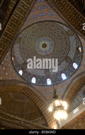 Coupole décorée de mosquée de Soliman Pacha al Khadim au Saladin ou Salah ad Din Citadelle au Vieux Caire Egypte Banque D'Images