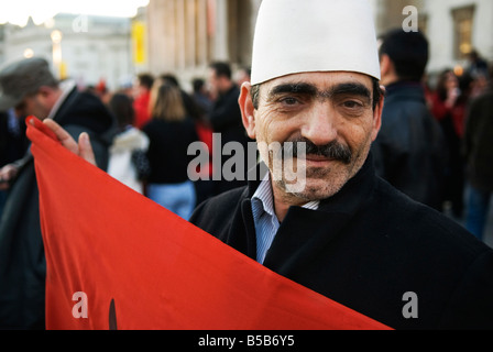 Kosovo indépendant célébration sur Trafalgar Square à Londres 17 208 Banque D'Images