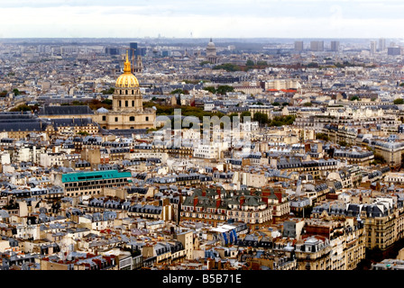 Vue aérienne de Paris de la Tour Eiffel Banque D'Images