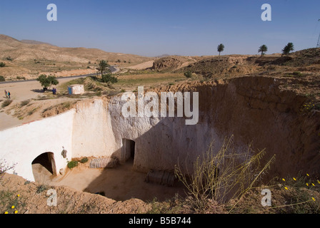 Métro (traditionnel), maison troglodytique Matmata, Tunisie, Afrique du Nord, Afrique Banque D'Images