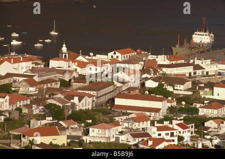 Velas et port Sao Jorge Açores Portugal Europe de l'Atlantique Banque D'Images