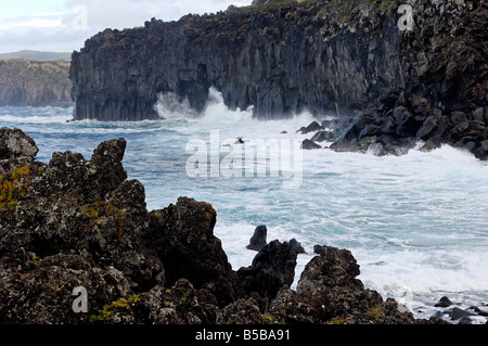 Biscoitos côte, l'île de Terceira, Açores, Portugal, Europe, Atlantique Banque D'Images