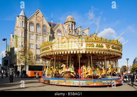 En carrousel Fargate, Sheffield, South Yorkshire',Angleterre 'Grande-bretagne' Banque D'Images