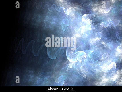 Abstract blue fractal art qui fait un grand élément de l'art de la haute technologie ou l'arrière-plan pour tout projet de conception Banque D'Images