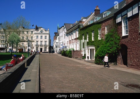 Près de la cathédrale, Exeter, Devon, Angleterre, Europe Banque D'Images