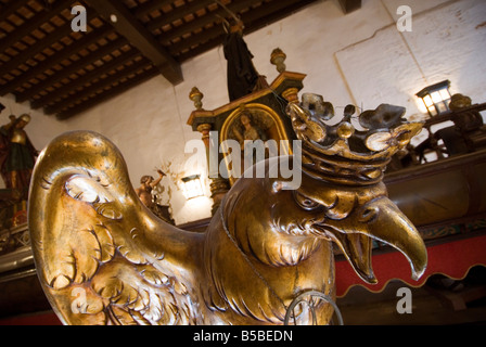 Détail d'effigies Processionnelles dans la Casa de las Rocas utilisés au cours de la fête du Corpus Christi à Valence Espagne Banque D'Images